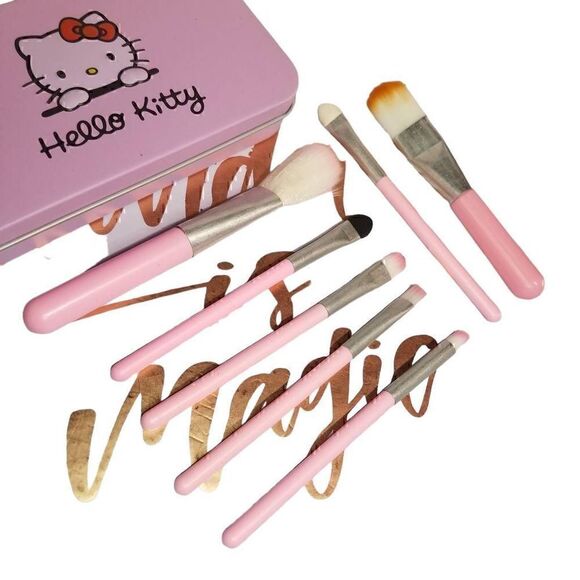 Hello Kitty Makeup Brushes Fashion Anime Sanrio Y2k Accessories Beauty Tools - Picture 3 of 7